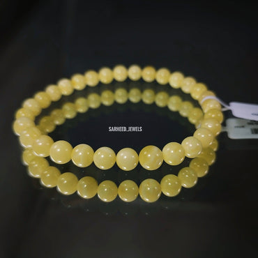 Natural Amber Beads Bracelet (Unisex)