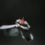 Natural Malaia Garnet and Diamond Two-Tone Gold Ring