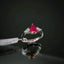 Natural Ruby and Diamond Two-Tone Gold Ring
