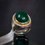 Natural Emerald and Diamond Men Ring