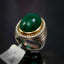 Natural Emerald and Diamond Men Ring