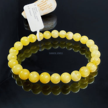 Natural Amber Beads Bracelet (Unisex)