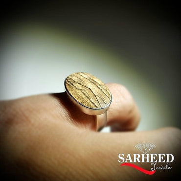 Natural Jasper sterling silver ring. خاتم فضة مع حجر جاسبر طبيعي