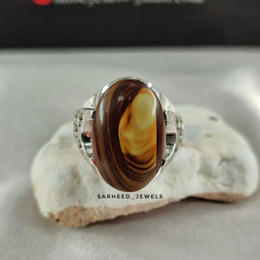 Natural Yemen Agate (Jasper) Ring