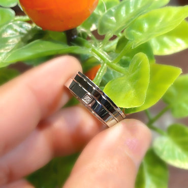 Diamond Steel Ring