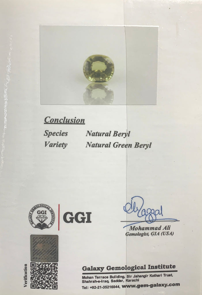 Natural Green Beryl - 1.49 ct.